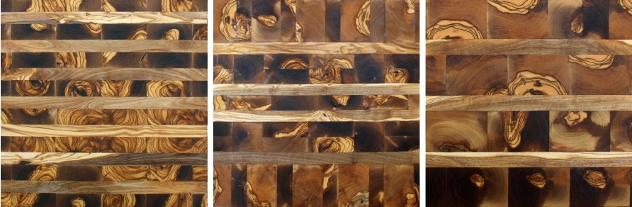 parquet de madera de olivo de mosaico